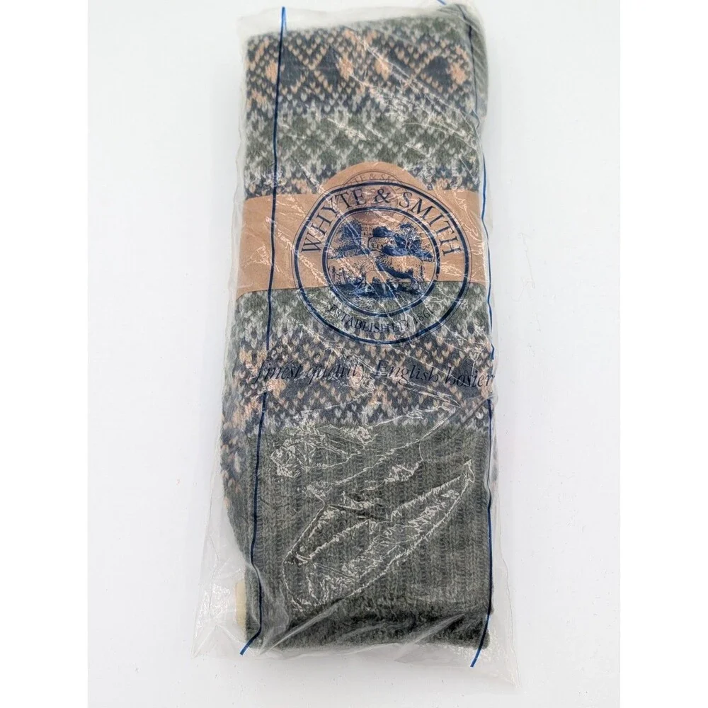 Lot of 2 NEW Wool Socks Whyte Smith England Aran Hosiery Ireland Mens L